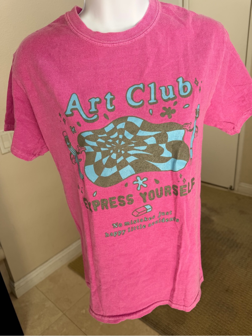 Daisy Street Pink Crewneck Tee - womens XS